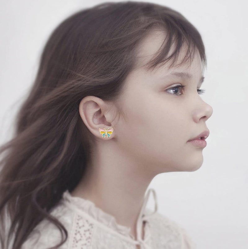 TAOMOCO 24 Pairs Hypoallergenic Stud Earrings Set for Girls Sensitive Ears With Stainless Steel Post Colorful Cute Earrings for Girls Women - Image 4